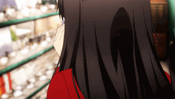Rin Tohsaka With Eyeglasses Turned Around GIF