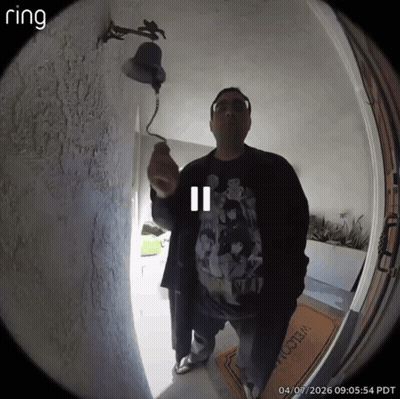 Ring Camera Man Ringing Doorbell GIF