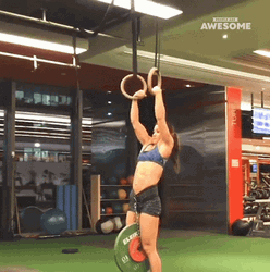Ring Pull Ups And Lift GIF