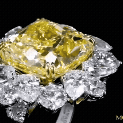 Ring With Yellow Diamond GIF