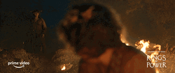Rings Of Power Scared Scream Reaction GIF