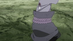 Rinnegan Sasuke Endure Attack GIF