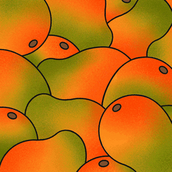 Ripe Mango Fruit Funny Bird Camouflage Reveal  GIF