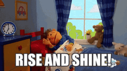 Rise And Shine Good Morning Puppet GIF
