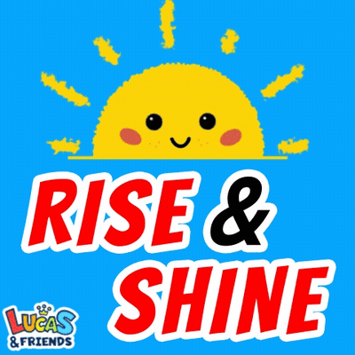 Rise And Shine Poster With Sun GIF