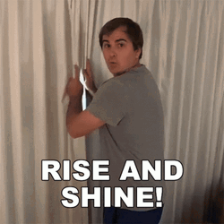 Rise And Shine Pulling Curtains Open GIF