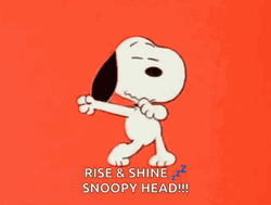 Rise And Shine Snoopy Dancing GIF