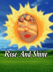 Rise And Shine Spinning Sun Head GIF
