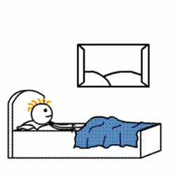 Rise And Shine Stickman Waking Up GIF