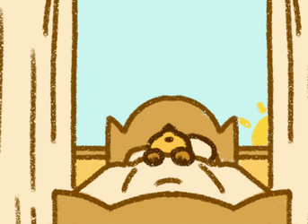 Rise And Shine Tired Bear Animation GIF