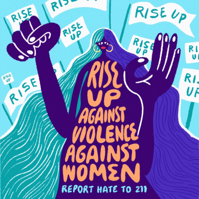 Rise Up Against Violence Against Women Poster GIF
