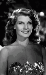 Rita Hayworth Smile Looking Down