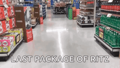 Ritz Crackers Can With Man's Head GIF