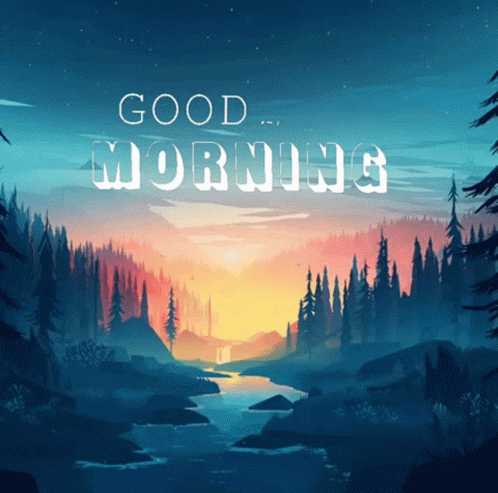 River With Good Morning Words GIF