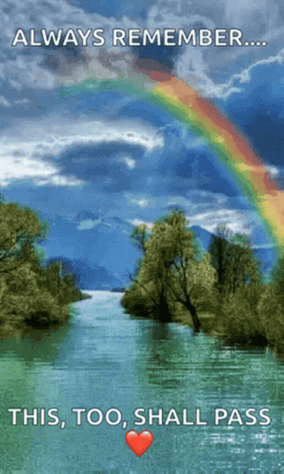River With Rainbow In Sky GIF