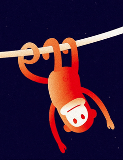 Rizz Orange Monkey Upside Down GIF