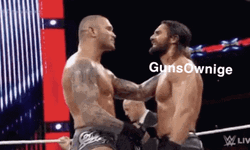 RKO Randy Orton Vs Roman Reigns GIF