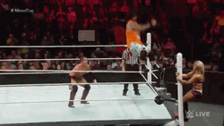 RKO Randy Orton Vs The Usos GIF