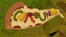 Roach Feasting On A Slice Of Pizza GIF