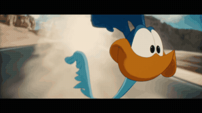Road Runner Running Down Road GIF