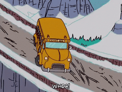 Road With Letter Y Painted On Side GIF