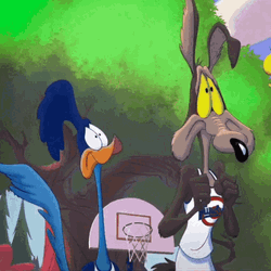 Roadrunner Coyote Hugging Each Other GIF