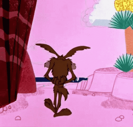 Roadrunner Coyote Waving Bye GIF