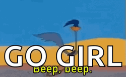 Roadrunner Go Girl Beep Beep GIF