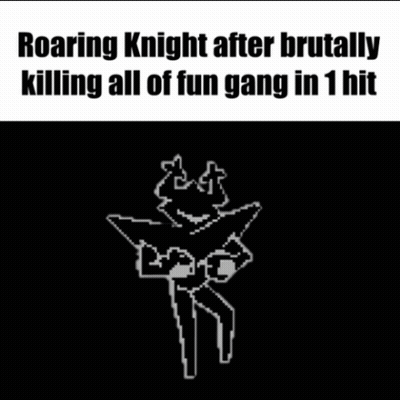 Roaring Knight After Killing Fun Gang In 1 Hit GIF