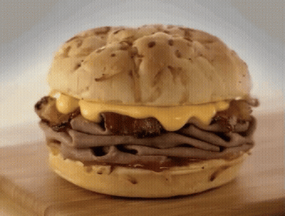 Roast Beef And Cheese Sandwich On A Bun GIF