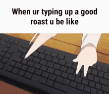 typing really fast in anime