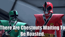 Roasted Chestnuts Waiting Power Rangers GIF