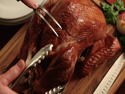 Roasted Turkey On Cutting Board GIF