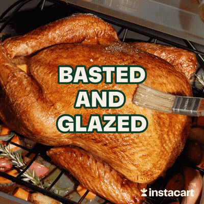 Roasted Turkey Saying Basted and Glazed