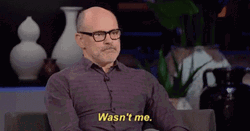 Rob Shaking Head Says It Wasn't Me GIF