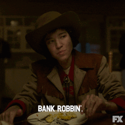 Robber Bank Robbin Finger Gun GIF