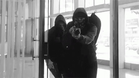 Robber Gang Pointing Guns GIF