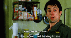 Robert Asking You Talking To Me Seriously GIF