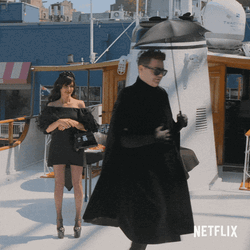 Robert Brotherton In Black Suit As Modelo GIF