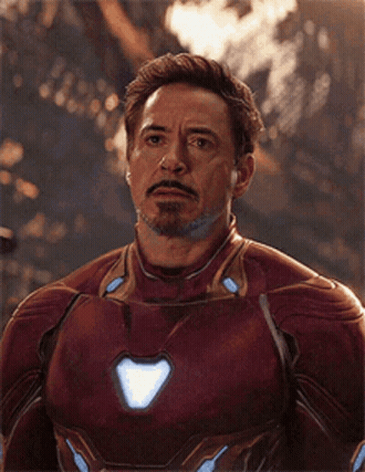 Robert Downey Jr. As Iron Man In Avengers: Infinity War GIF