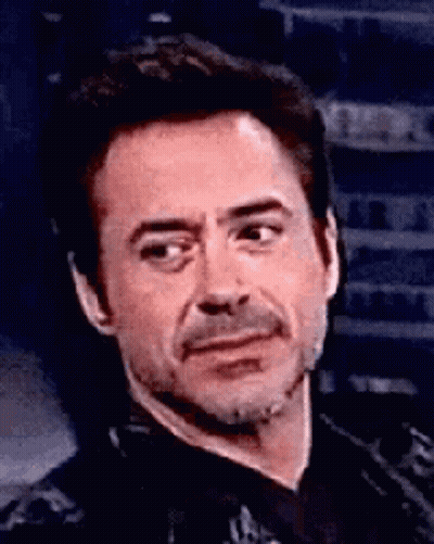 Robert Downey Jr. Funny Face Eyes Closed Mouth Open GIF