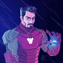 Robert Downey Jr Iron Man Suit Up Animation Rain GIF
