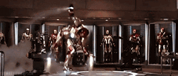 Robert Downey Jr Iron Man Suit Up Tumbling GIF