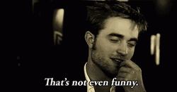 Robert Pattinson Commenting Not Funny GIF