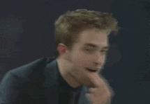 Robert Pattinson Naughty Contemplation GIF