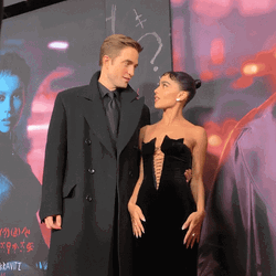 Robert Pattinson Zoe Kravitz Red Carpet GIF