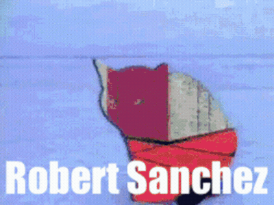 Robert Sanchez Poster With Black Cat GIF