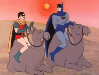 Robin And Batman Laughing Together GIF