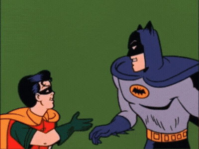Robin And Superman Dancing Together On Stage GIF