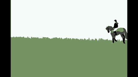 Robin Cantering Horse GIF